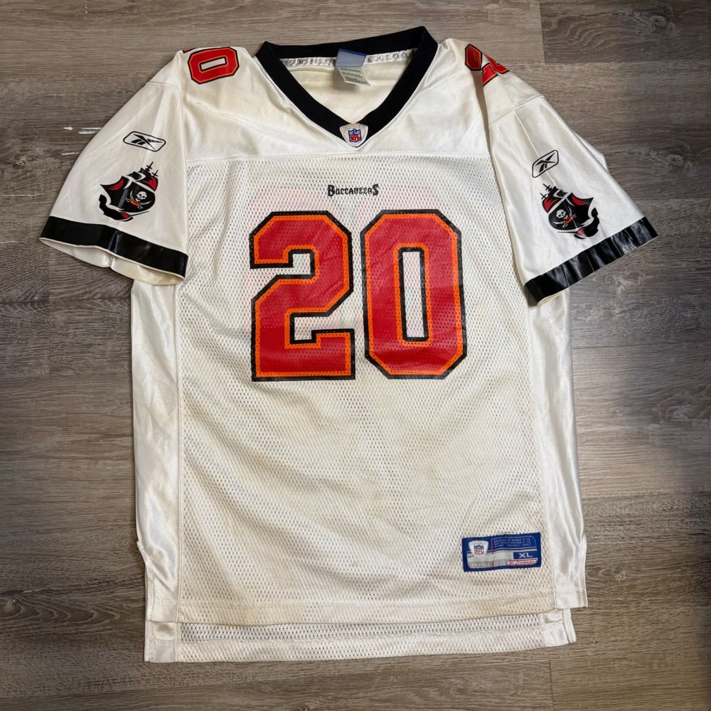Vintage Ronde Barber Reebok Tampa Bay Buccaneers Authentic On-Field White Jersey
